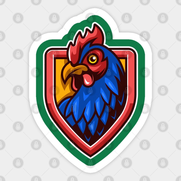 Rooster Sticker by mightyfire